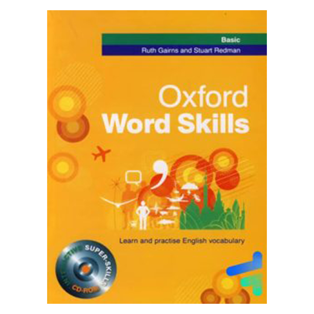 جلد کتاب کتاب زبان oxford word skills basic آکسفورد ورد اسکیلز بیسیک