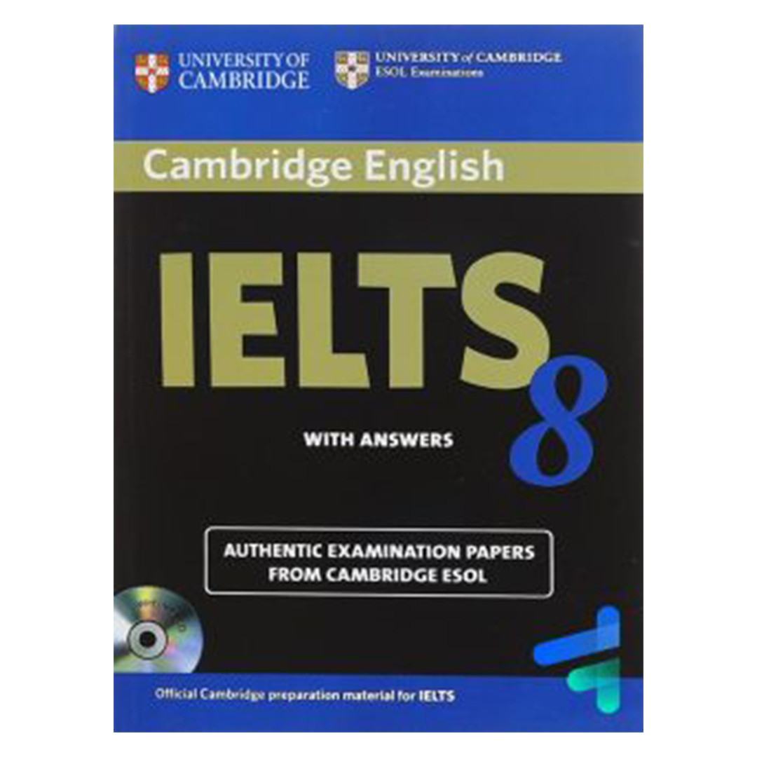 جلد کتاب کتاب زبان کمبریج انگلیش آیلتس Cambridge English IELTS 8