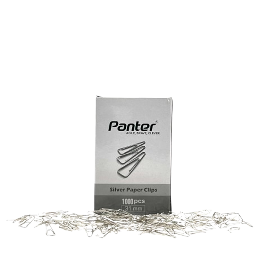 جلد کتاب گيره کاغذ نقره ای 31mm بسته 100 تايی PC102 پنتر